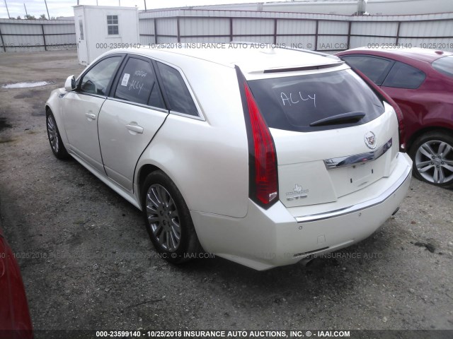 1G6DP8EV1A0118370 - 2010 CADILLAC CTS PREMIUM COLLECTION WHITE photo 3