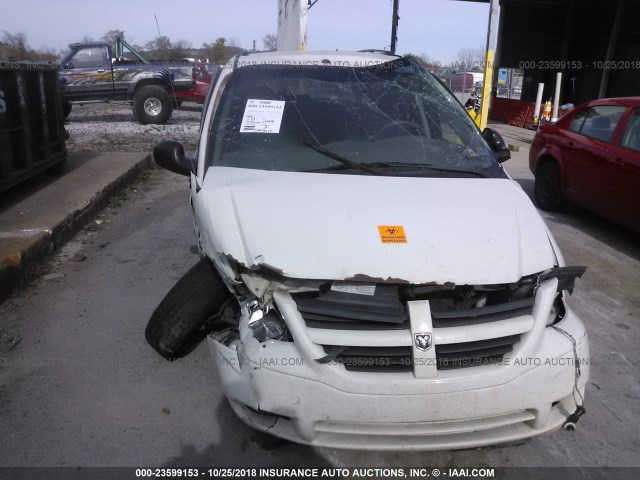 1D4GP24R36B640024 - 2006 DODGE GRAND CARAVAN SE WHITE photo 6