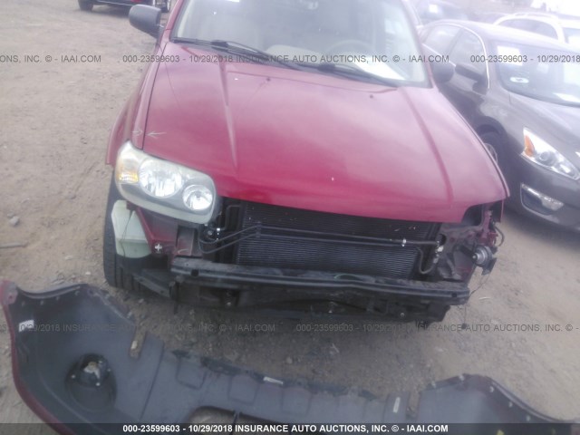 1FMCU04187KA50823 - 2007 FORD ESCAPE LIMITED RED photo 6