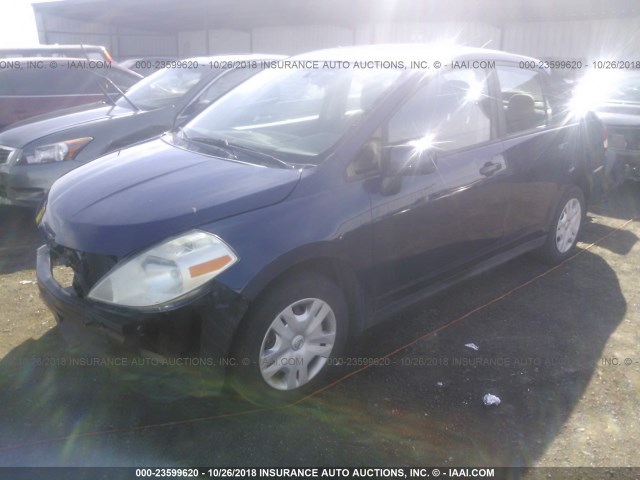 3N1BC1AP1BL412955 - 2011 NISSAN VERSA S/SL BLUE photo 2