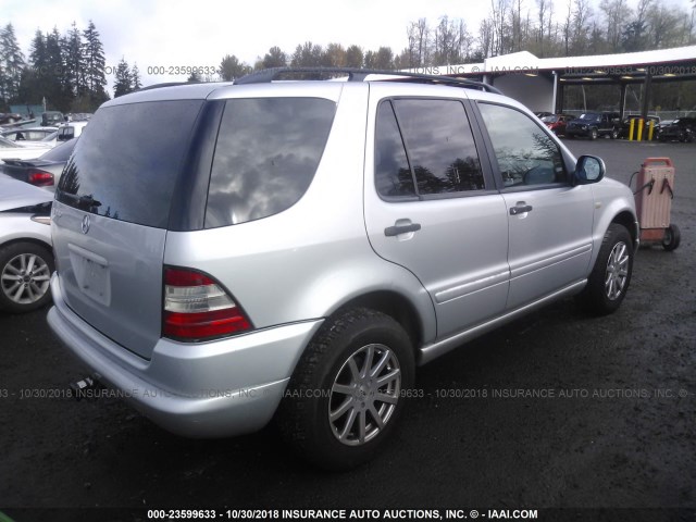 4JGAB72E9XA074484 - 1999 MERCEDES-BENZ ML 430 SILVER photo 4