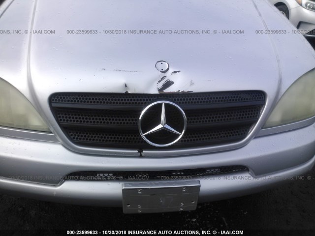 4JGAB72E9XA074484 - 1999 MERCEDES-BENZ ML 430 SILVER photo 6