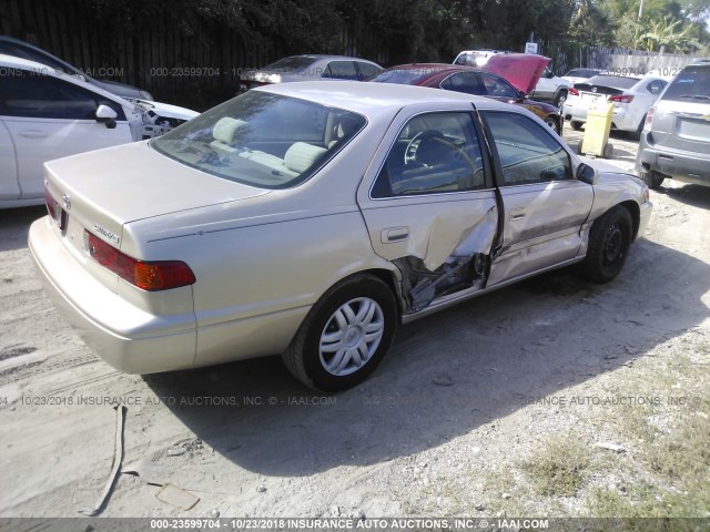 4T1BG22K21U057918 - 2001 TOYOTA CAMRY CE/LE/XLE 金色 照片 4