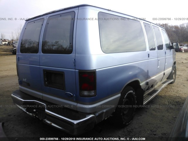 1FMEE11H8THA48980 - 1996 FORD ECONOLINE E150 BLUE photo 4