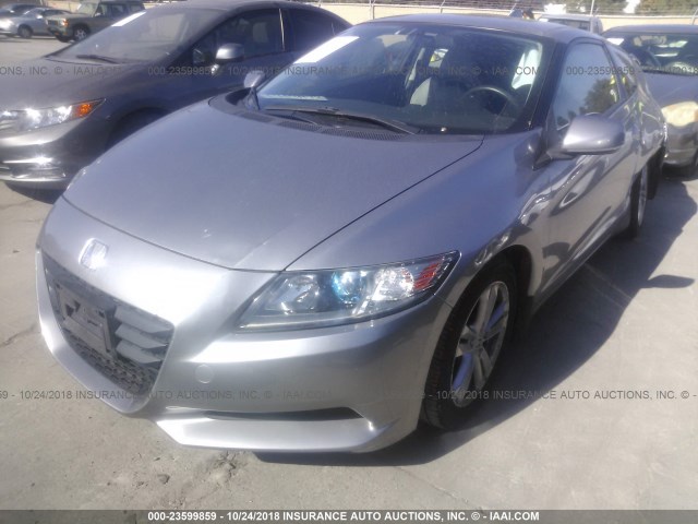 JHMZF1D45BS001840 - 2011 HONDA CR-Z SILVER photo 2