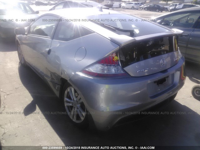 JHMZF1D45BS001840 - 2011 HONDA CR-Z SILVER photo 3