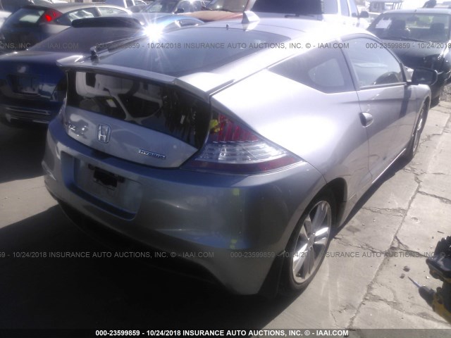 JHMZF1D45BS001840 - 2011 HONDA CR-Z SILVER photo 4