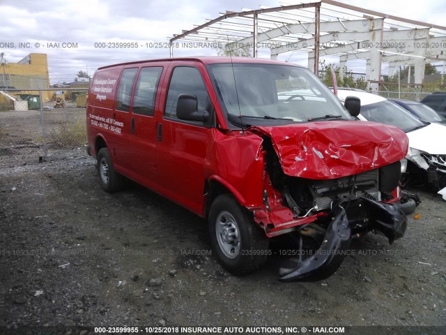 1GCWGAFG5H1135111 - 2017 CHEVROLET EXPRESS G2500  RED photo 1