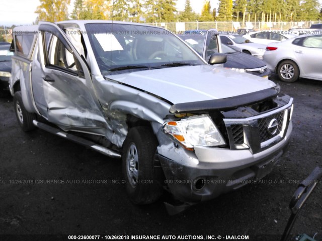 1N6BD0CT1AC448148 - 2010 NISSAN FRONTIER KING CAB SE/LE/NISMO SILVER photo 1