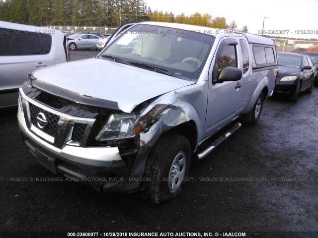 1N6BD0CT1AC448148 - 2010 NISSAN FRONTIER KING CAB SE/LE/NISMO SILVER photo 2