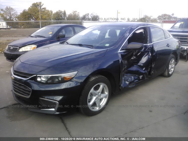 1G1ZC5ST3HF229633 - 2017 CHEVROLET MALIBU LS 蓝色 照片 2