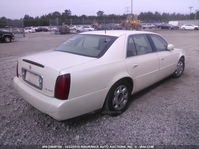 1G6KD54Y92U302573 - 2002 CADILLAC DEVILLE CREAM photo 4