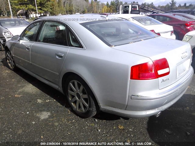 WAUML44E85N004388 - 2005 AUDI A8 L QUATTRO SILVER photo 3