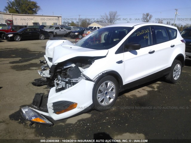 1FMCU0F78EUC74399 - 2014 FORD ESCAPE S WHITE photo 2