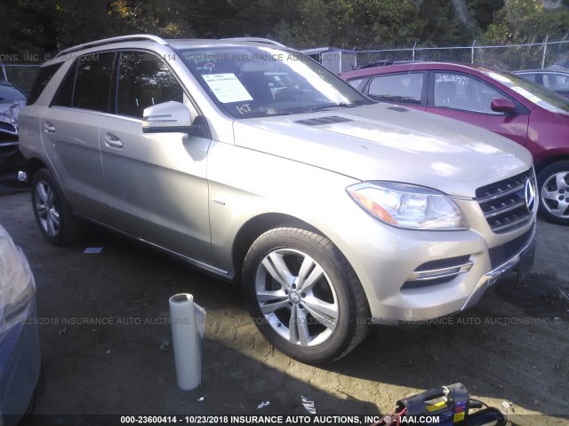 4JGDA5HB7CA028776 - 2012 MERCEDES-BENZ ML 350 4MATIC GOLD photo 1