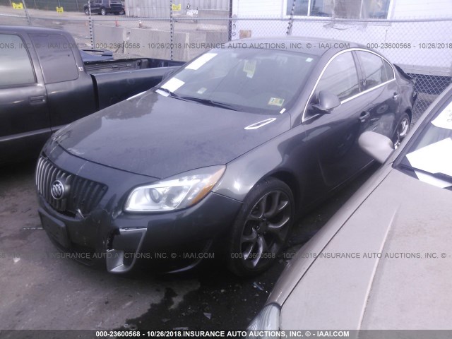 2G4GV5GV0C9170914 - 2012 BUICK REGAL GS BLACK photo 2
