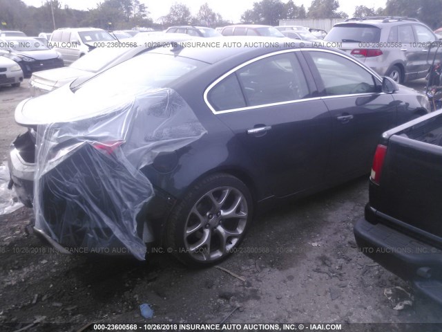 2G4GV5GV0C9170914 - 2012 BUICK REGAL GS BLACK photo 4