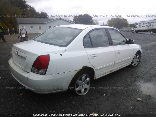 KMHDN46D16U257962 - 2006 HYUNDAI ELANTRA GLS/GT/LIMITED WHITE photo 4