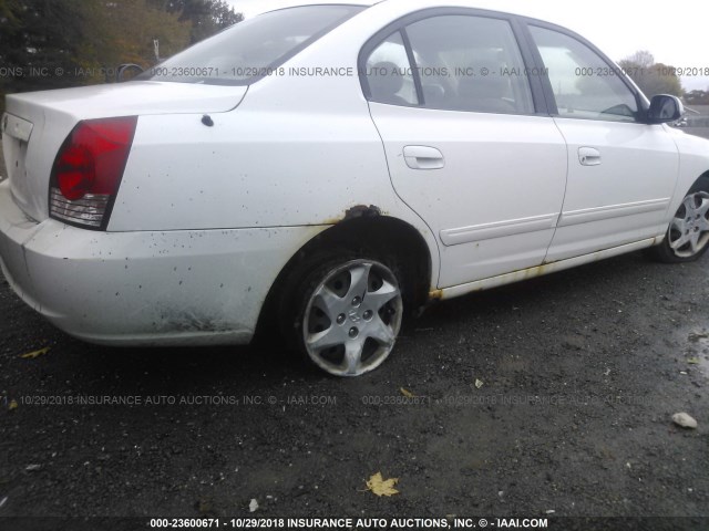 KMHDN46D16U257962 - 2006 HYUNDAI ELANTRA GLS/GT/LIMITED WHITE photo 6