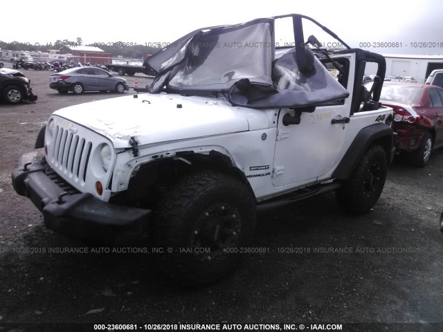 1C4AJWAG0CL191759 - 2012 JEEP WRANGLER SPORT WHITE photo 2