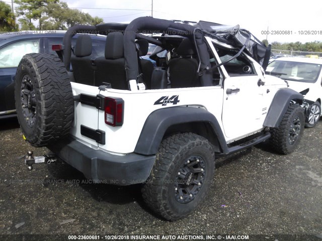 1C4AJWAG0CL191759 - 2012 JEEP WRANGLER SPORT WHITE photo 4