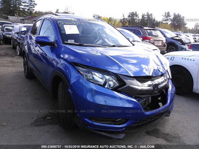 3CZRU6H72JM725608 - 2018 HONDA HR-V EXL BLUE photo 1