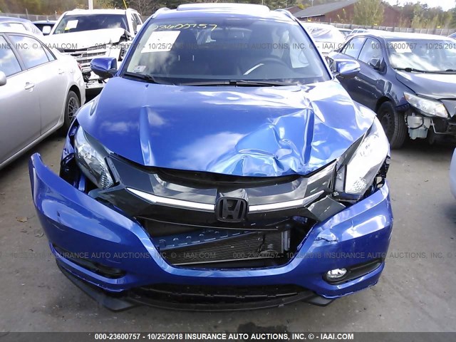 3CZRU6H72JM725608 - 2018 HONDA HR-V EXL BLUE photo 6