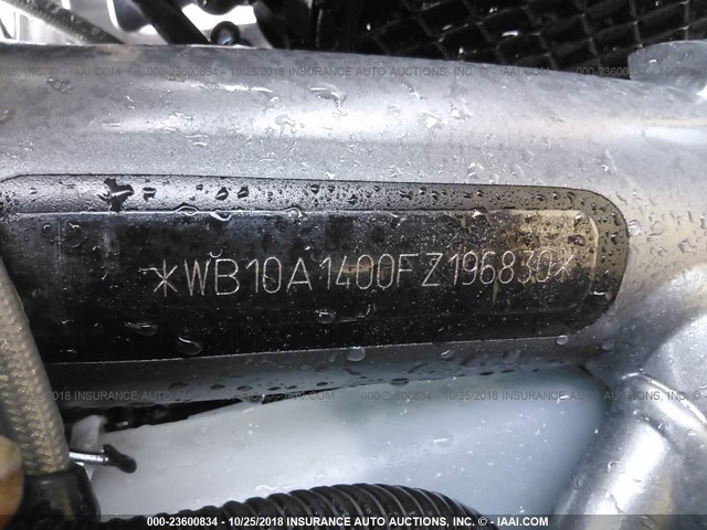WB10A1400FZ196830 - 2015 BMW R1200 R GRAY photo 10