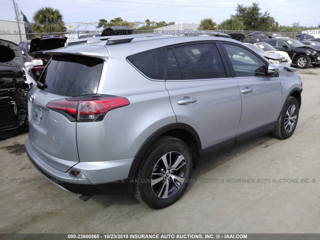2T3WFREV8JW481811 - 2018 TOYOTA RAV4 ADVENTURE/XLE 银色 照片 4