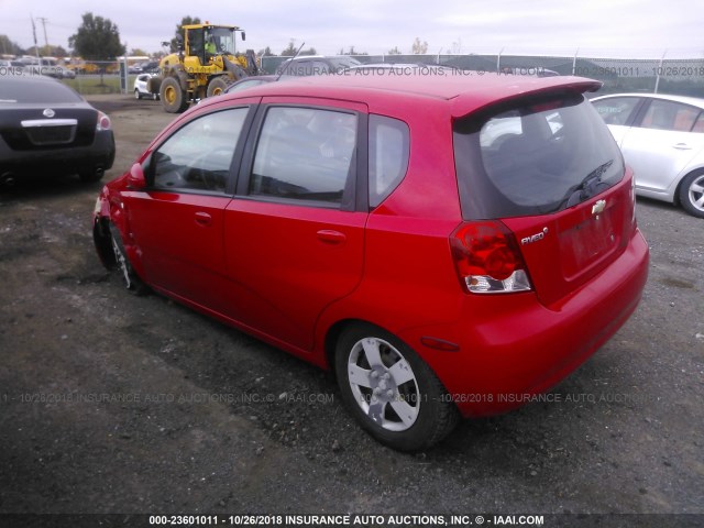 KL1TD66677B742479 - 2007 CHEVROLET AVEO LS RED photo 3