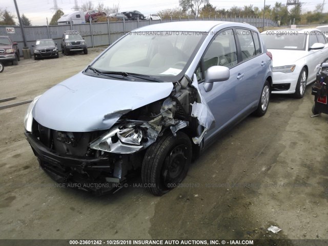 3N1BC1CPXAL435615 - 2010 NISSAN VERSA S/SL BLUE photo 2