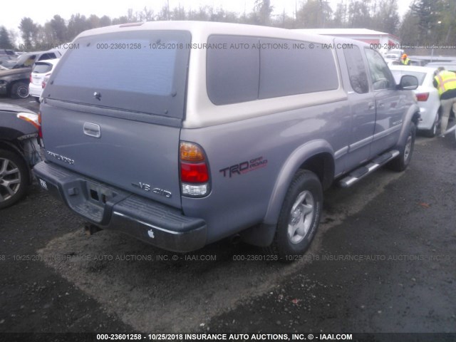 5TBBT48102S269998 - 2002 TOYOTA TUNDRA ACCESS CAB LIMITED GRAY photo 4