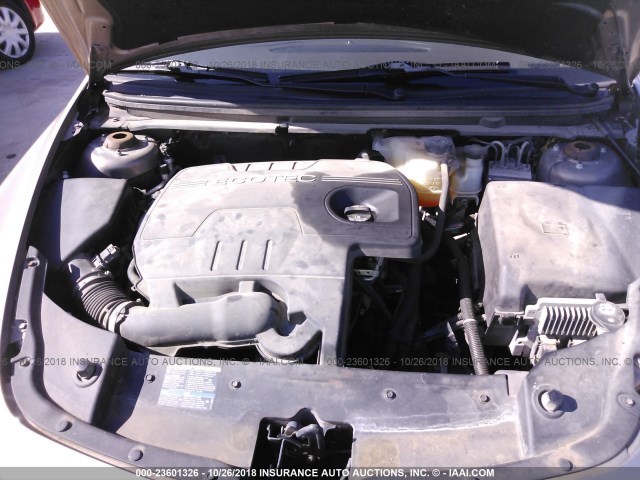 1G1ZH57B38F261306 - 2008 CHEVROLET MALIBU 1LT BROWN photo 10