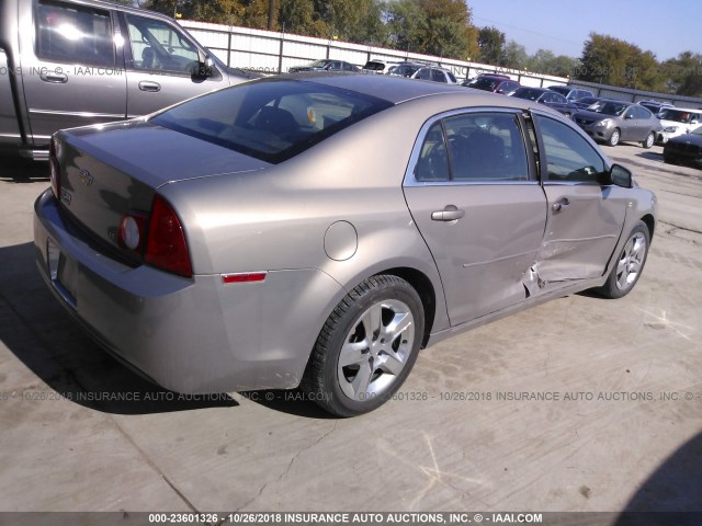 1G1ZH57B38F261306 - 2008 CHEVROLET MALIBU 1LT BROWN photo 4