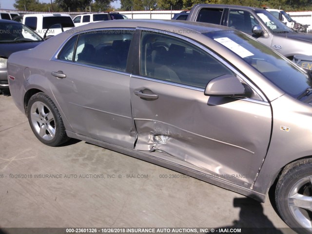 1G1ZH57B38F261306 - 2008 CHEVROLET MALIBU 1LT BROWN photo 6