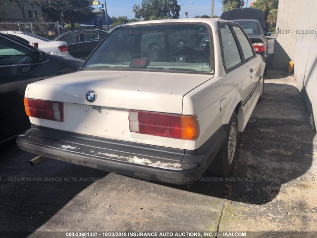 WBAAB5400G9689949 - 1986 BMW 325 E WHITE photo 4