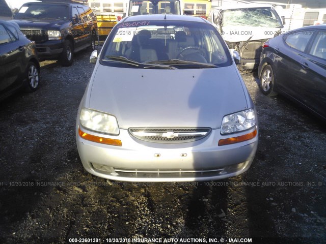 KL1TD66636B626386 - 2006 CHEVROLET AVEO LS SILVER photo 6