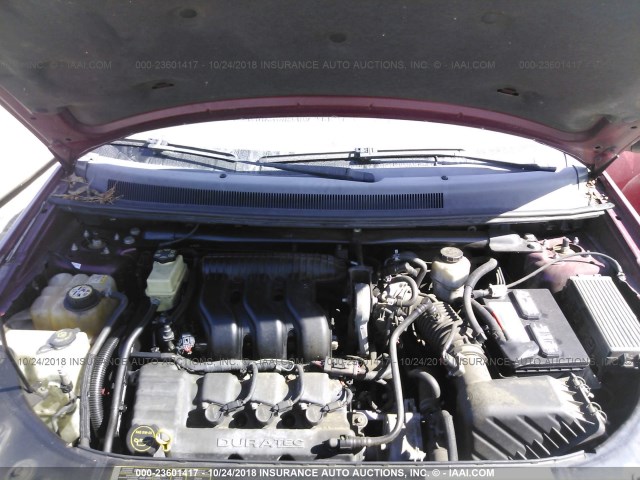 1FMZK06145GA68815 - 2005 FORD FREESTYLE LIMITED MAROON photo 10