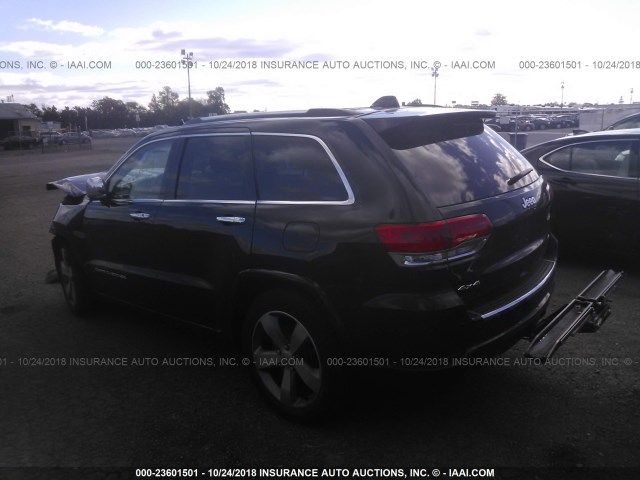 1C4RJFCGXEC171666 - 2014 JEEP GRAND CHEROKEE OVERLAND BLACK photo 3