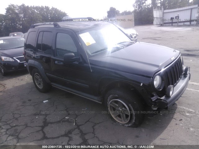 1J4GK38K56W115628 - 2006 JEEP LIBERTY RENEGADE BLACK photo 1