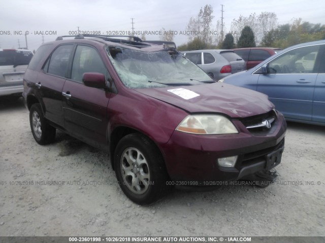 2HNYD18692H528005 - 2002 ACURA MDX TOURING MAROON photo 1