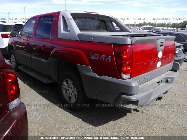 3GNEC13T92G198785 - 2002 CHEVROLET AVALANCHE C1500 RED photo 3