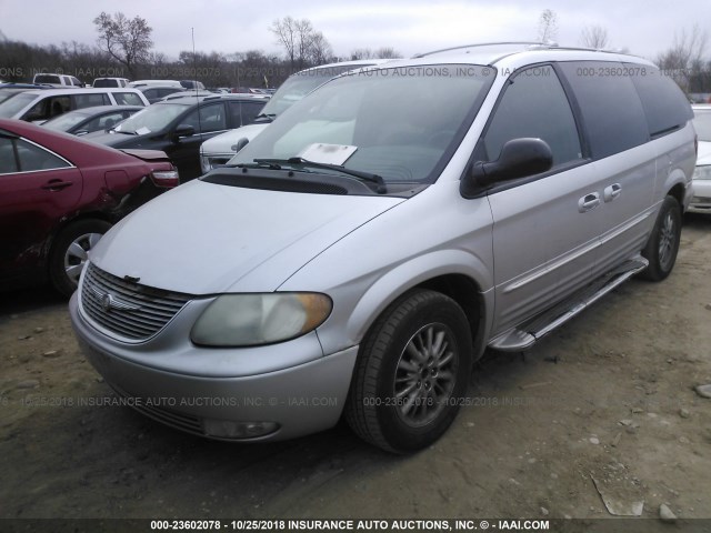2C8GP64L92R559684 - 2002 CHRYSLER TOWN & COUNTRY LIMITED SILVER photo 2