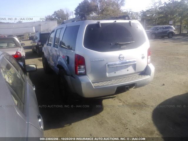 5N1AR18B78C611719 - 2008 NISSAN PATHFINDER S/LE/SE SILVER photo 3