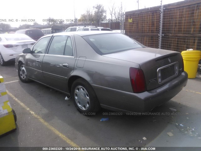 1G6KE57Y11U160887 - 2001 CADILLAC DEVILLE DHS BROWN photo 3