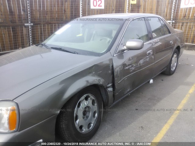 1G6KE57Y11U160887 - 2001 CADILLAC DEVILLE DHS BROWN photo 6