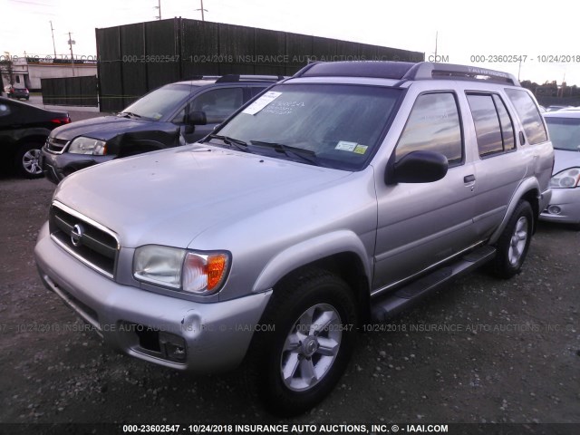 JN8DR09Y74W909232 - 2004 NISSAN PATHFINDER LE/SE SILVER photo 2