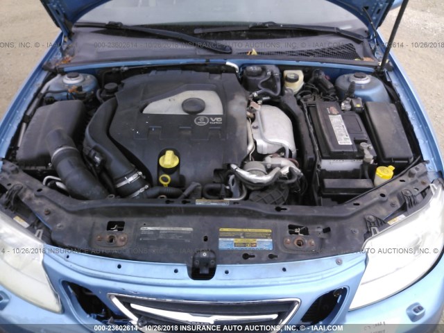 YS3FH71U776003698 - 2007 SAAB 9-3 AERO BLUE photo 10