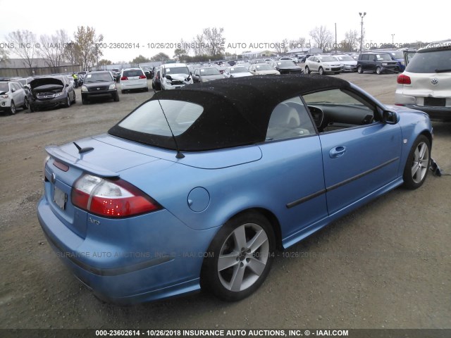 YS3FH71U776003698 - 2007 SAAB 9-3 AERO BLUE photo 4