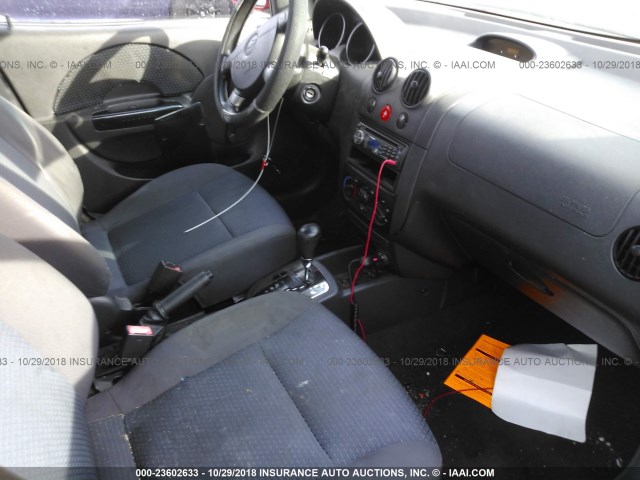 KL1TD566X6B545556 - 2006 CHEVROLET AVEO LS RED photo 5